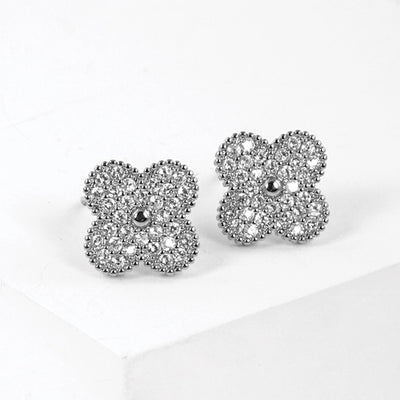 Clover Diamond Stud Earring