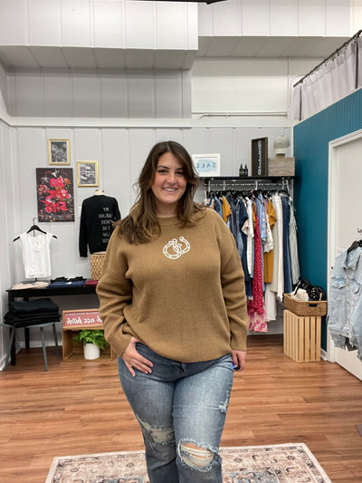 Lucky Double Horseshoe Knit Sweater