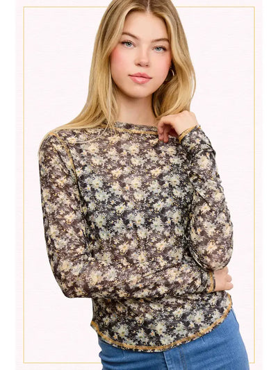 Sidney Floral Mesh Top