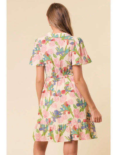 Belle Flutter Sleeve Mini Dress