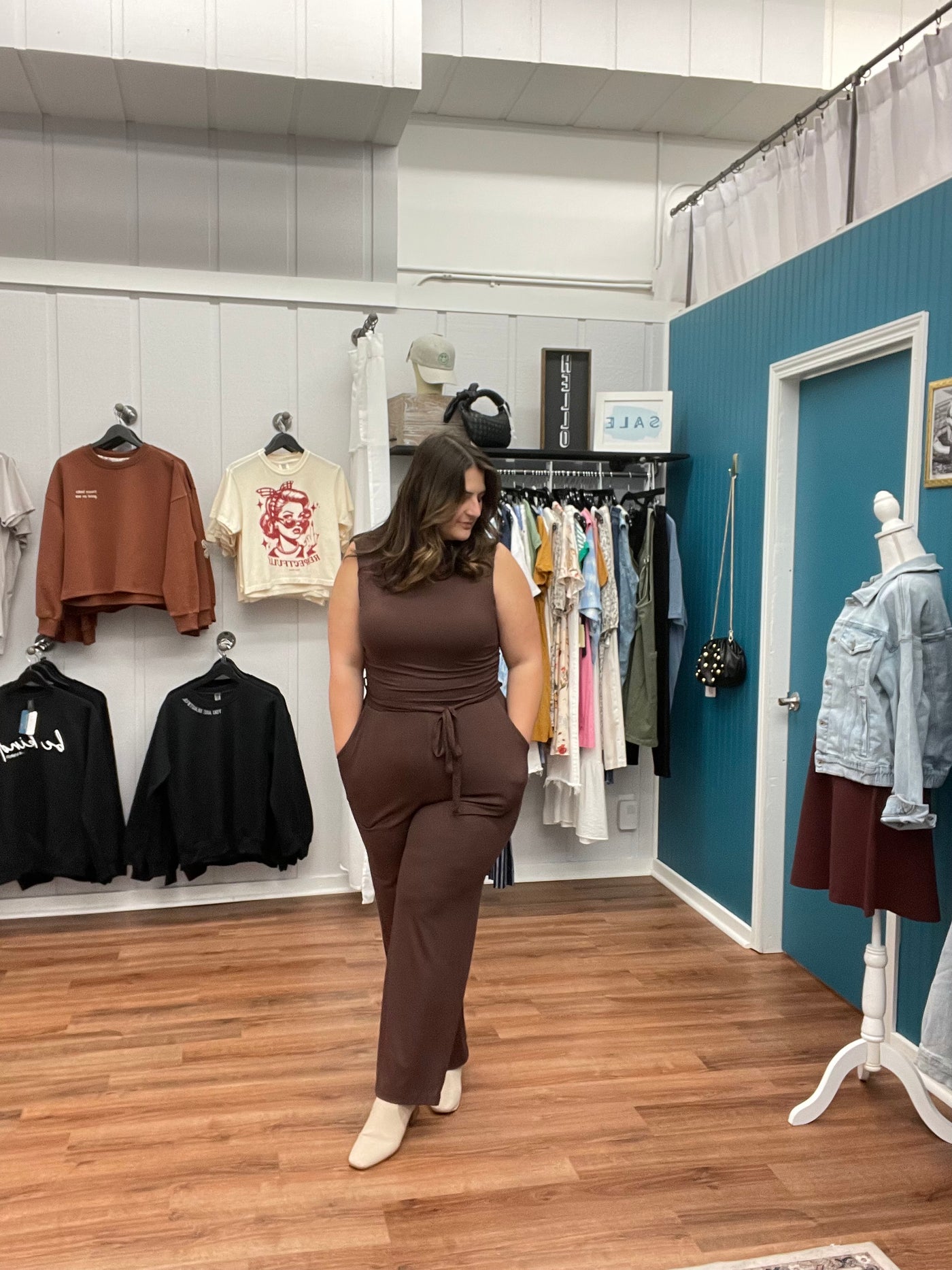 Emery Mock Neck Sleeveless Jumpsuit