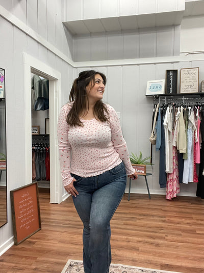 Wallen Floral Printed Knit Top