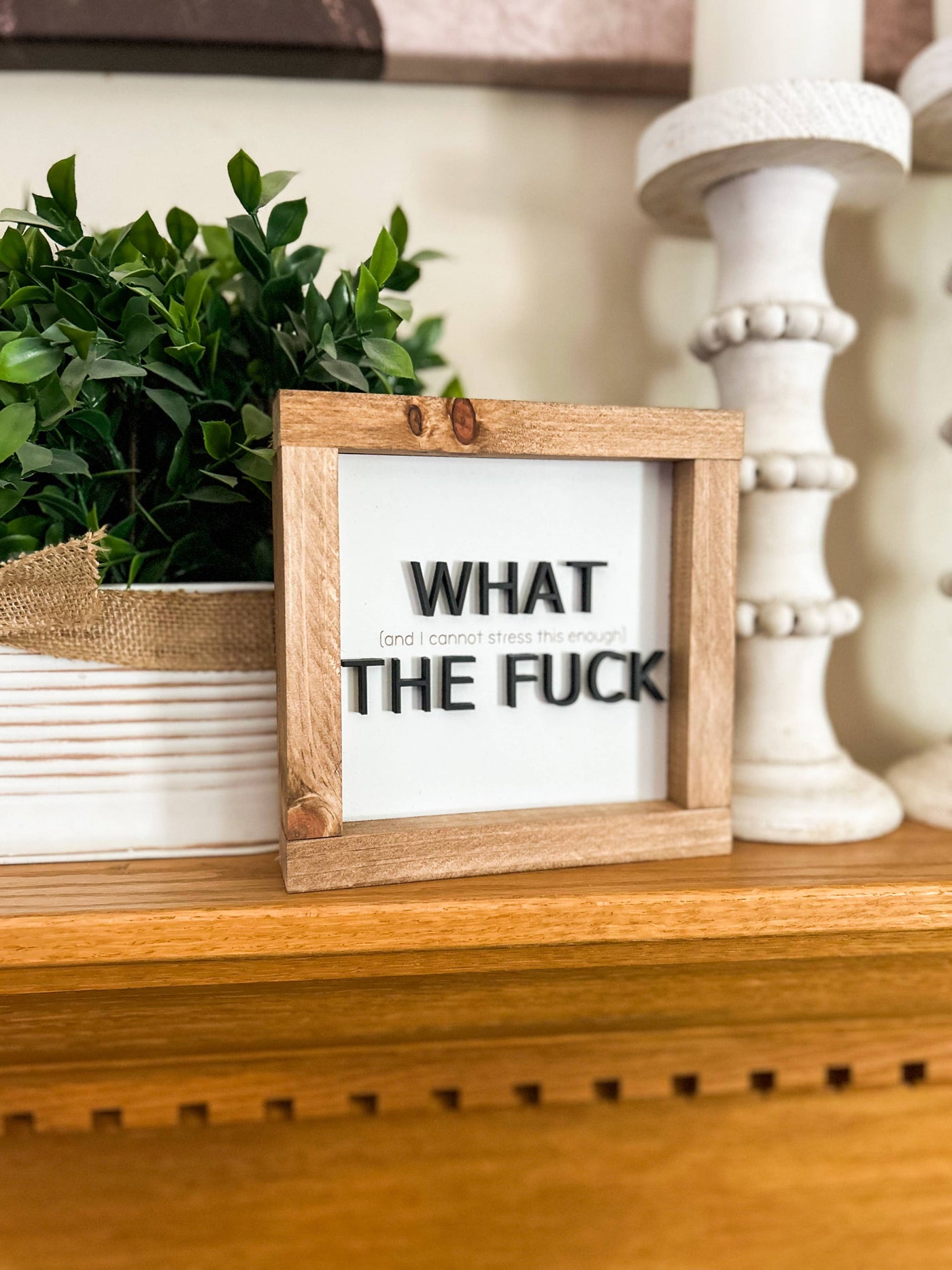 WTF  Funny Desk Sign