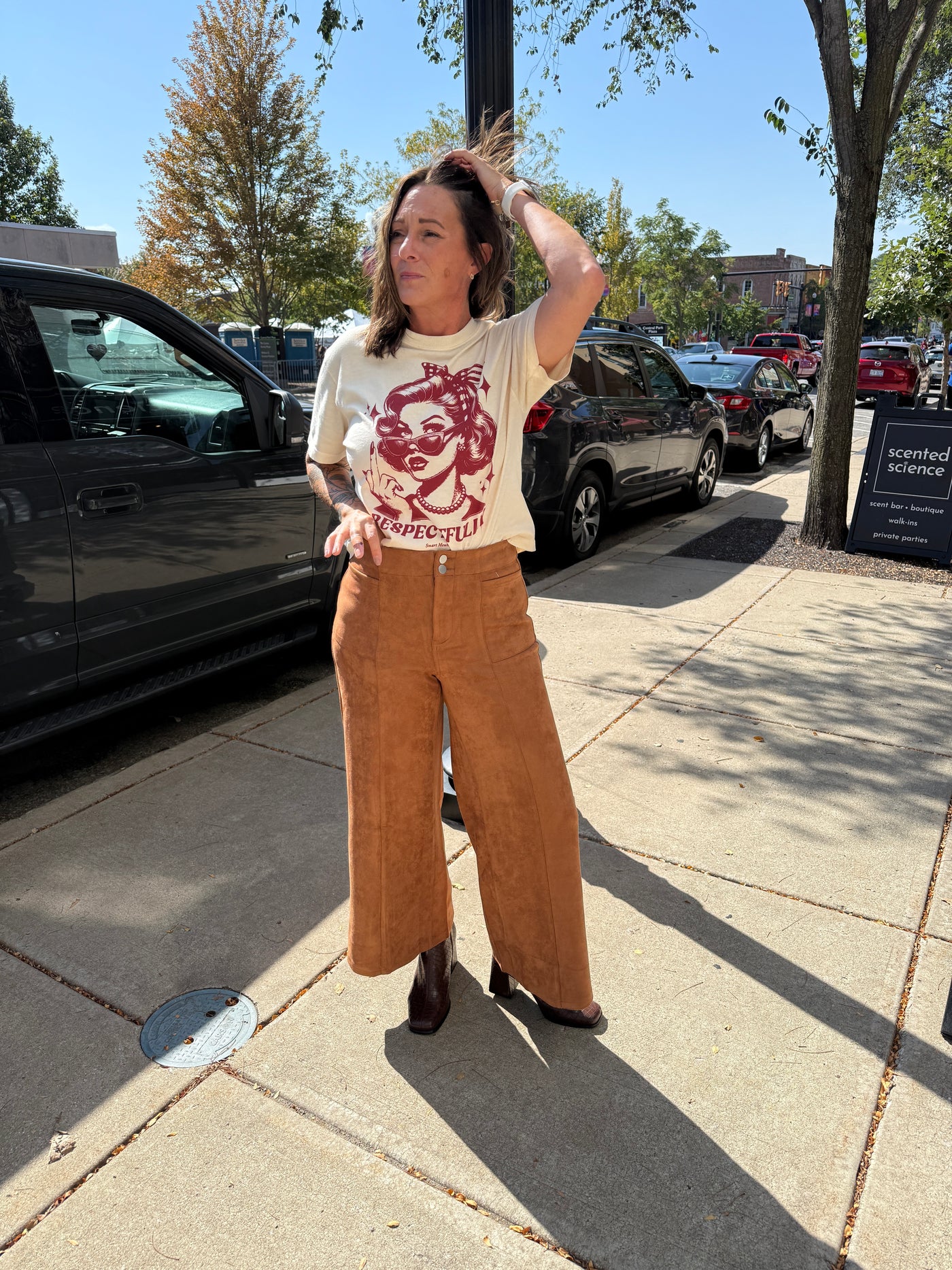 Big Sky Wide Leg Suede Pants