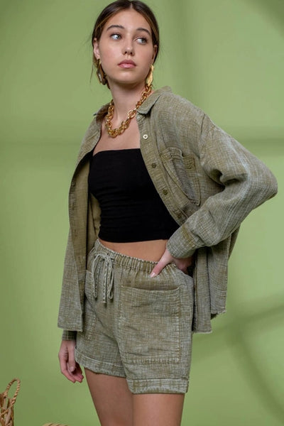 Stacey Gauze Button Down