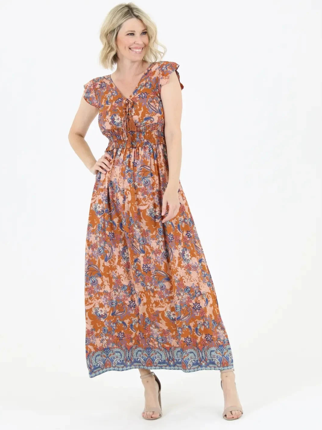 Raelynn Floral Print Maxi Dress