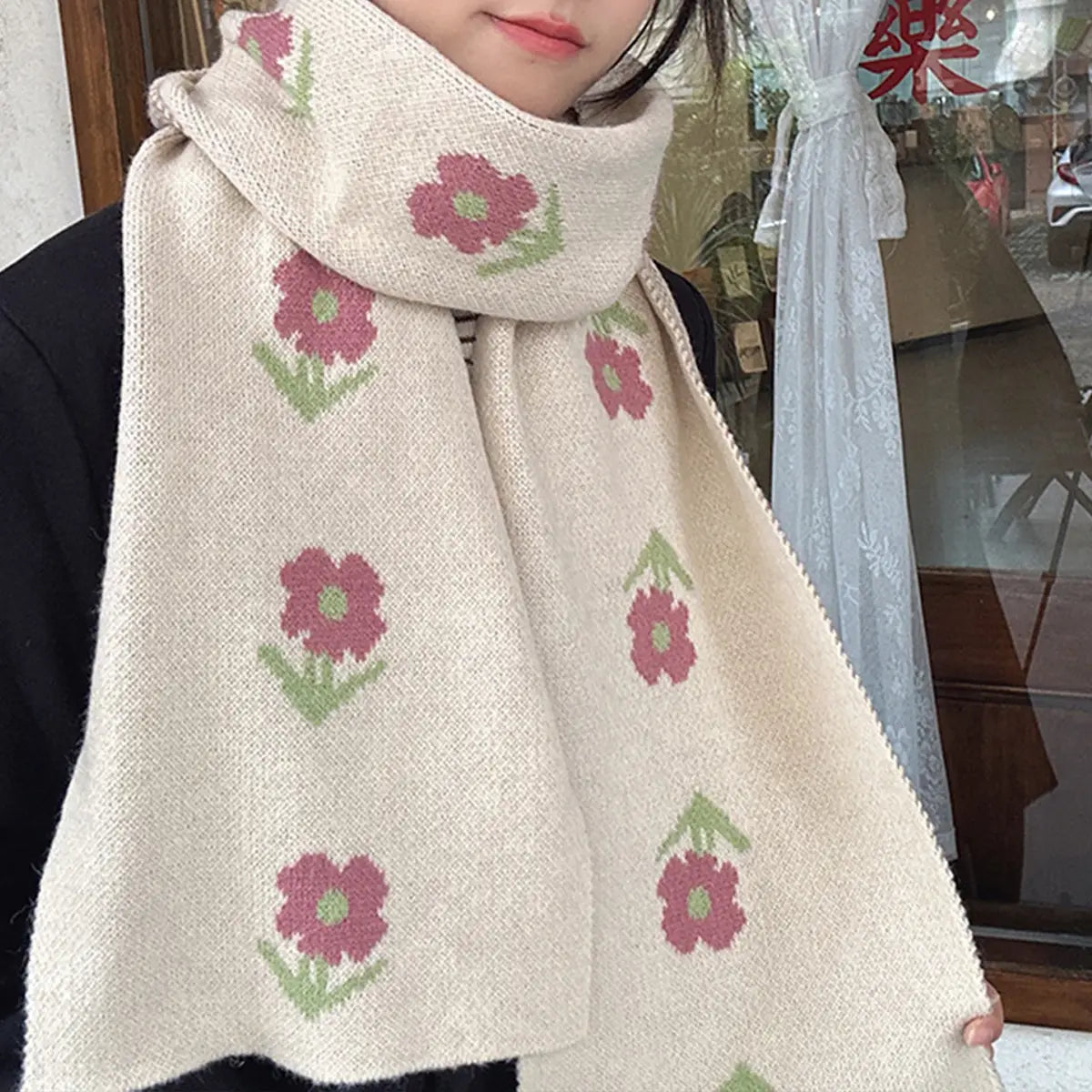 Poppy Knit Scarf