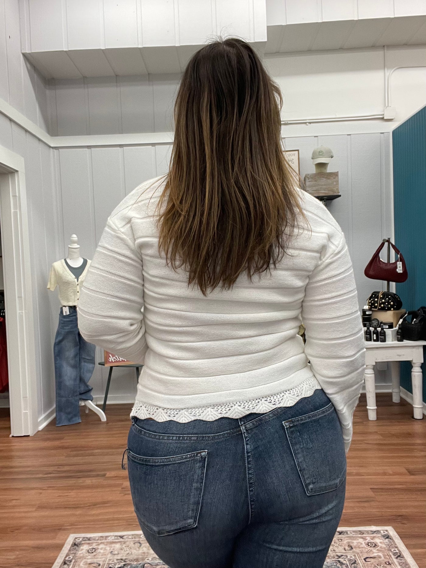 Catherine Trimmed Button Down Cardigan