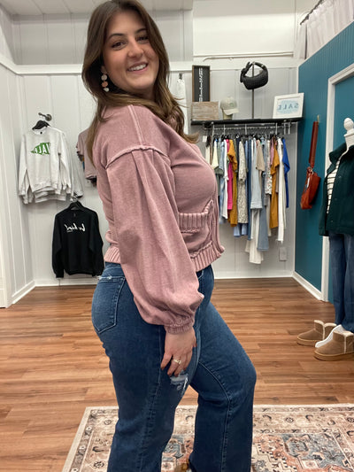 Lena Washed Vintage Cardigan Jacket