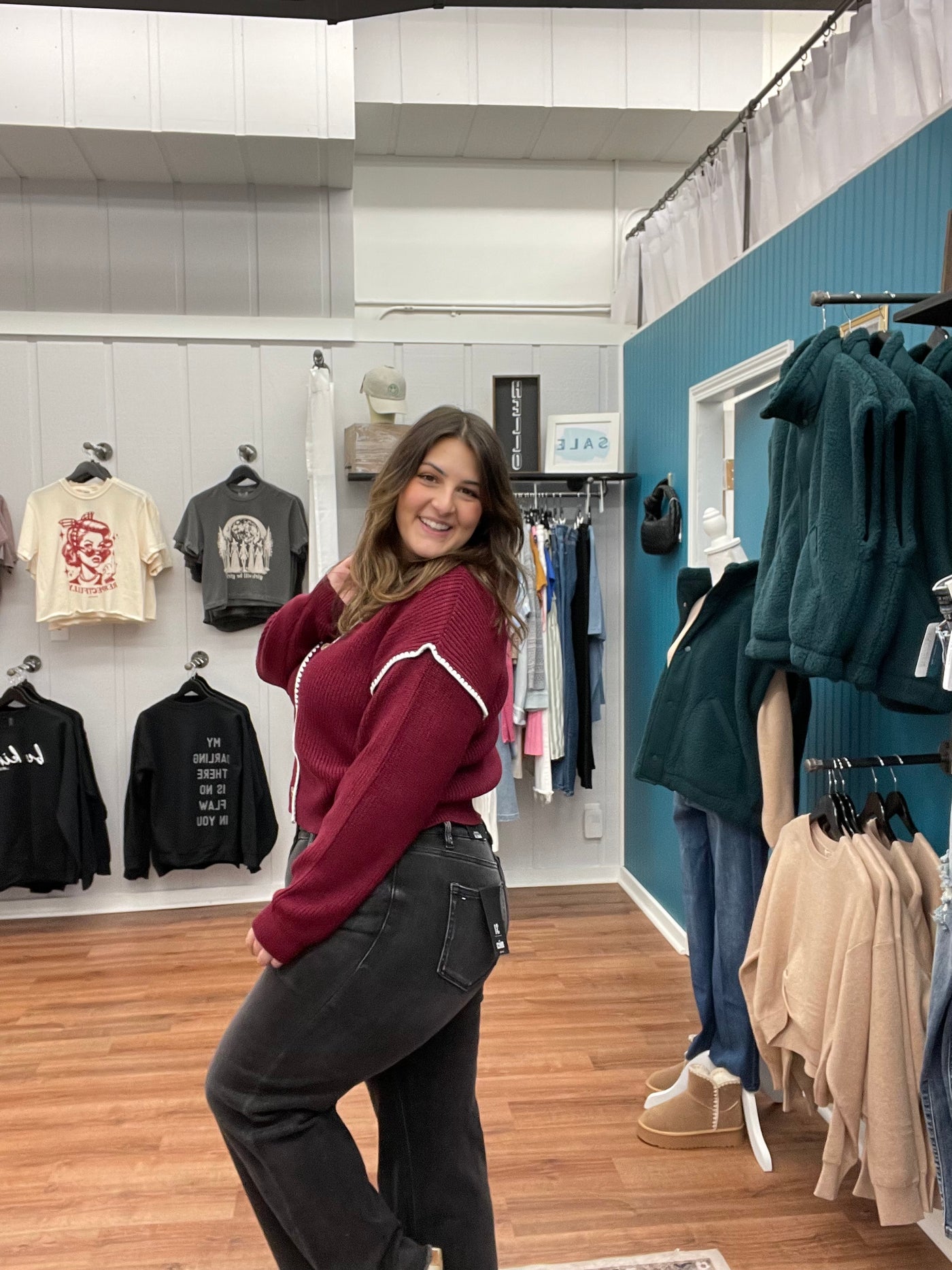 Cranberries Contrast Stitch Cardigan