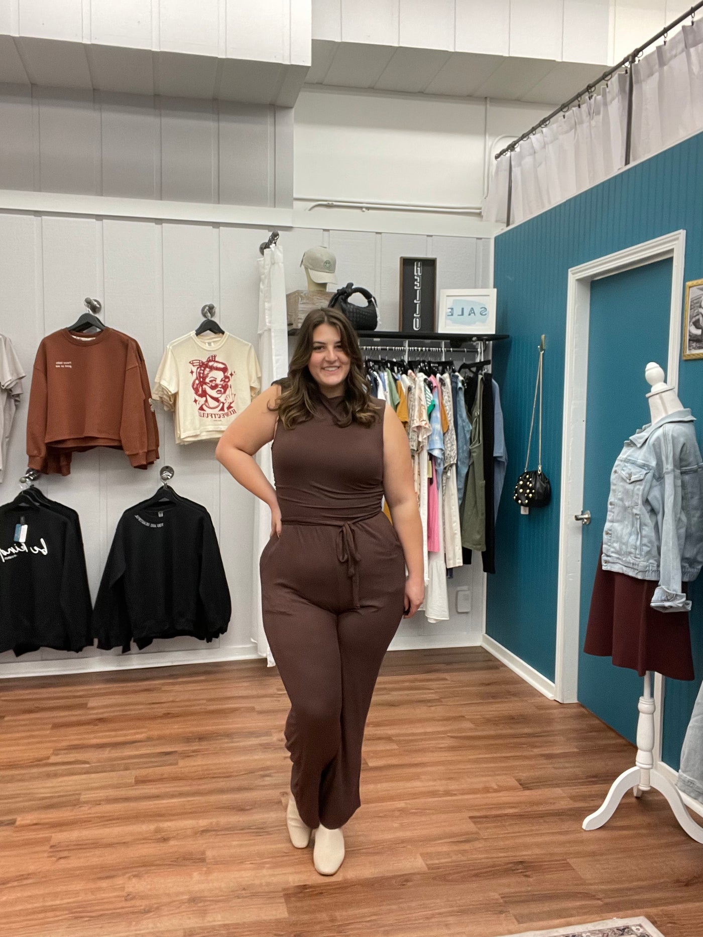 Emery Mock Neck Sleeveless Jumpsuit