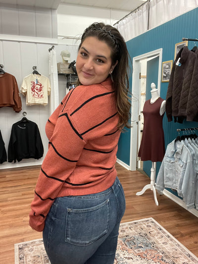 Erin Timeless Striped Crewneck