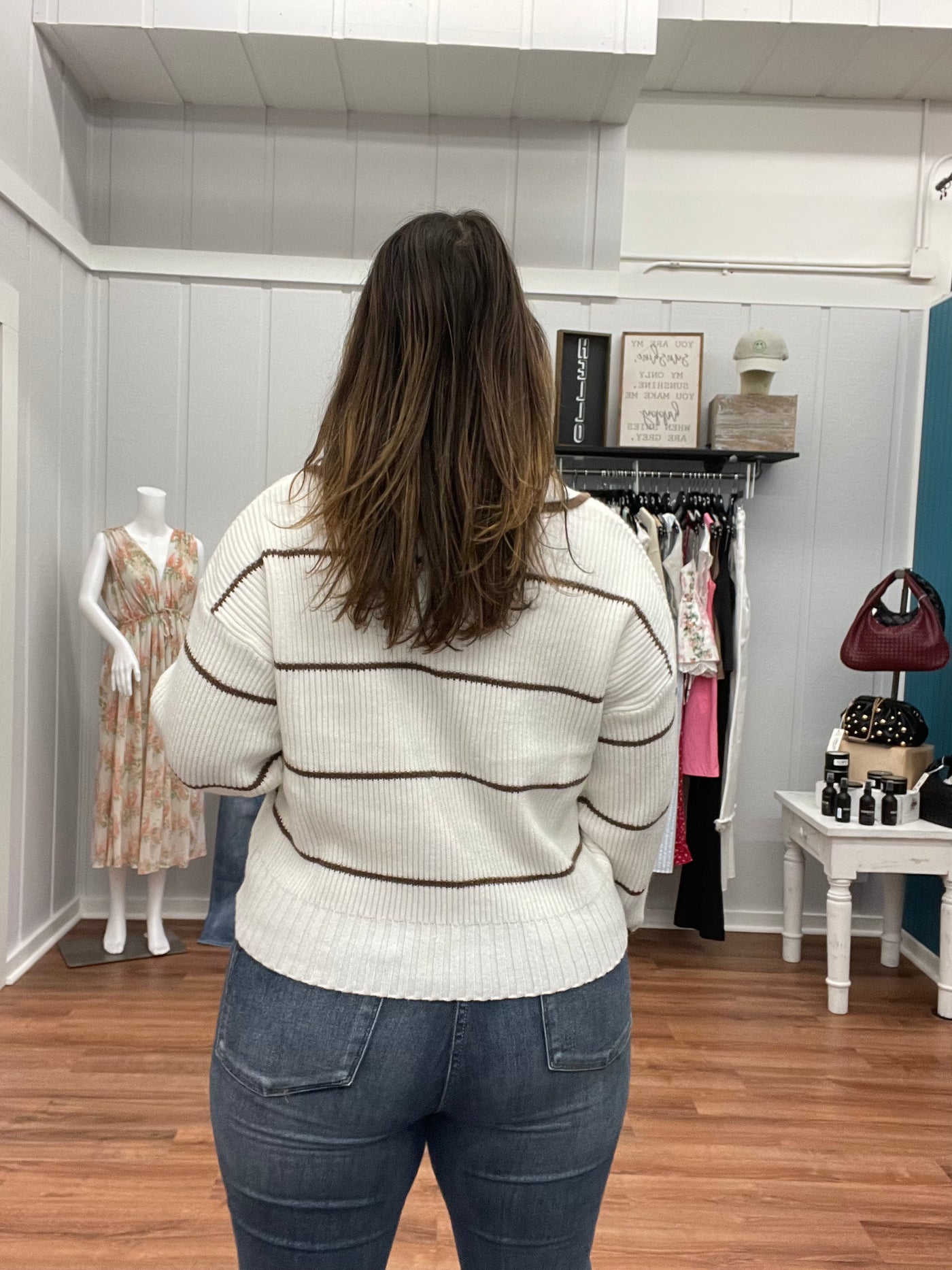 Teddy Luxe Striped Relaxed Sweater