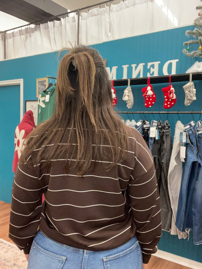 Harley Striped Long Sleeve Crewneck Top