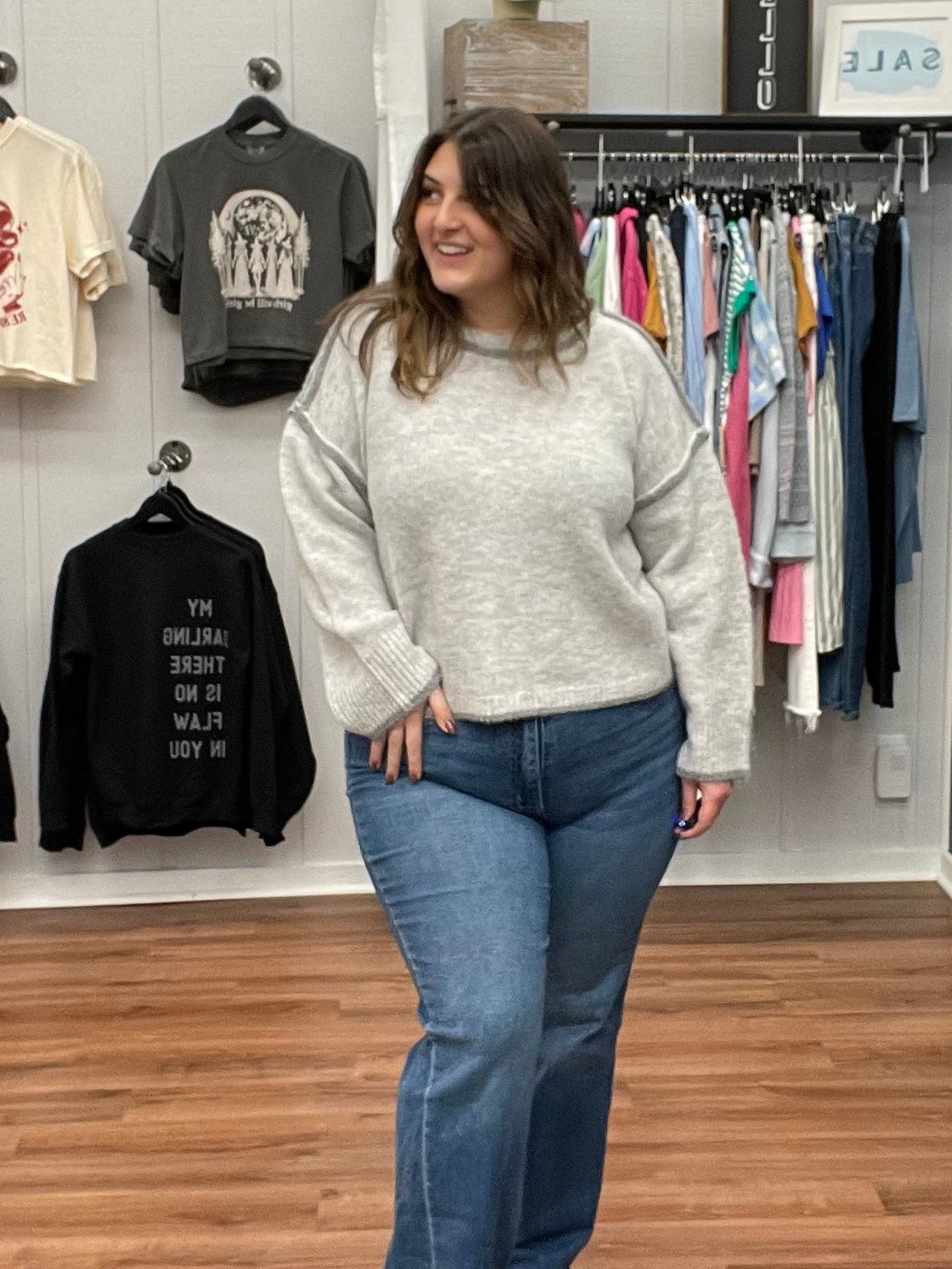 Janelle Crewneck Pullover Sweater