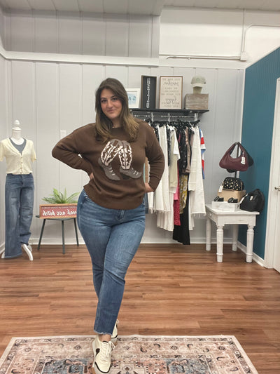 Boots Jacquard Knit Sweater