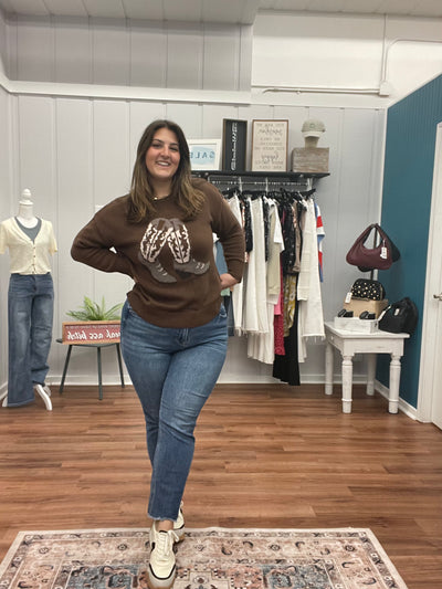 Boots Jacquard Knit Sweater