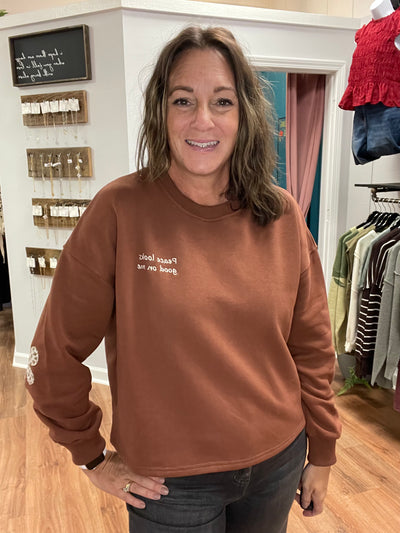 Peace Looks Good Crewneck Sweatshirt