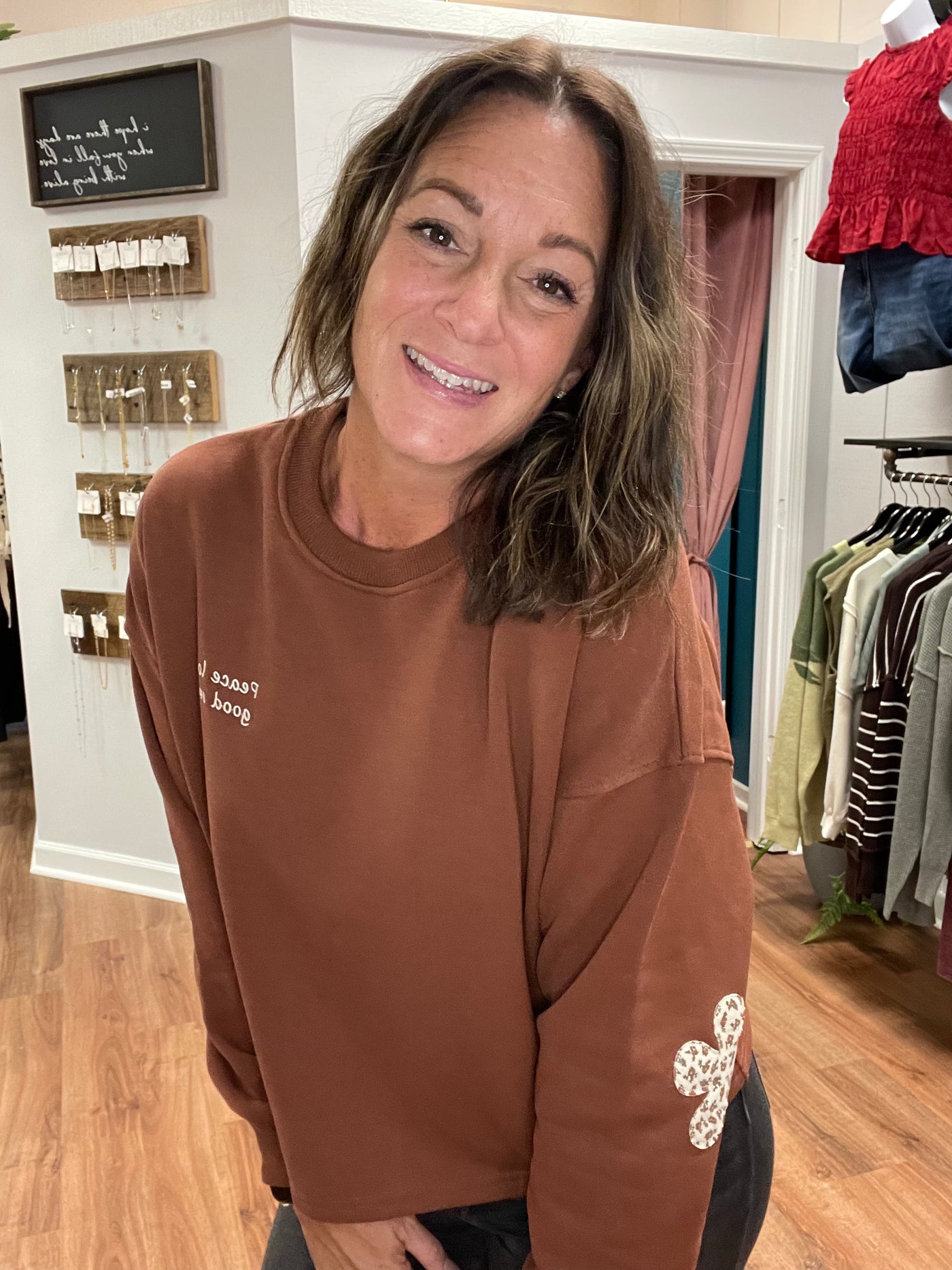 Peace Looks Good Crewneck Sweatshirt