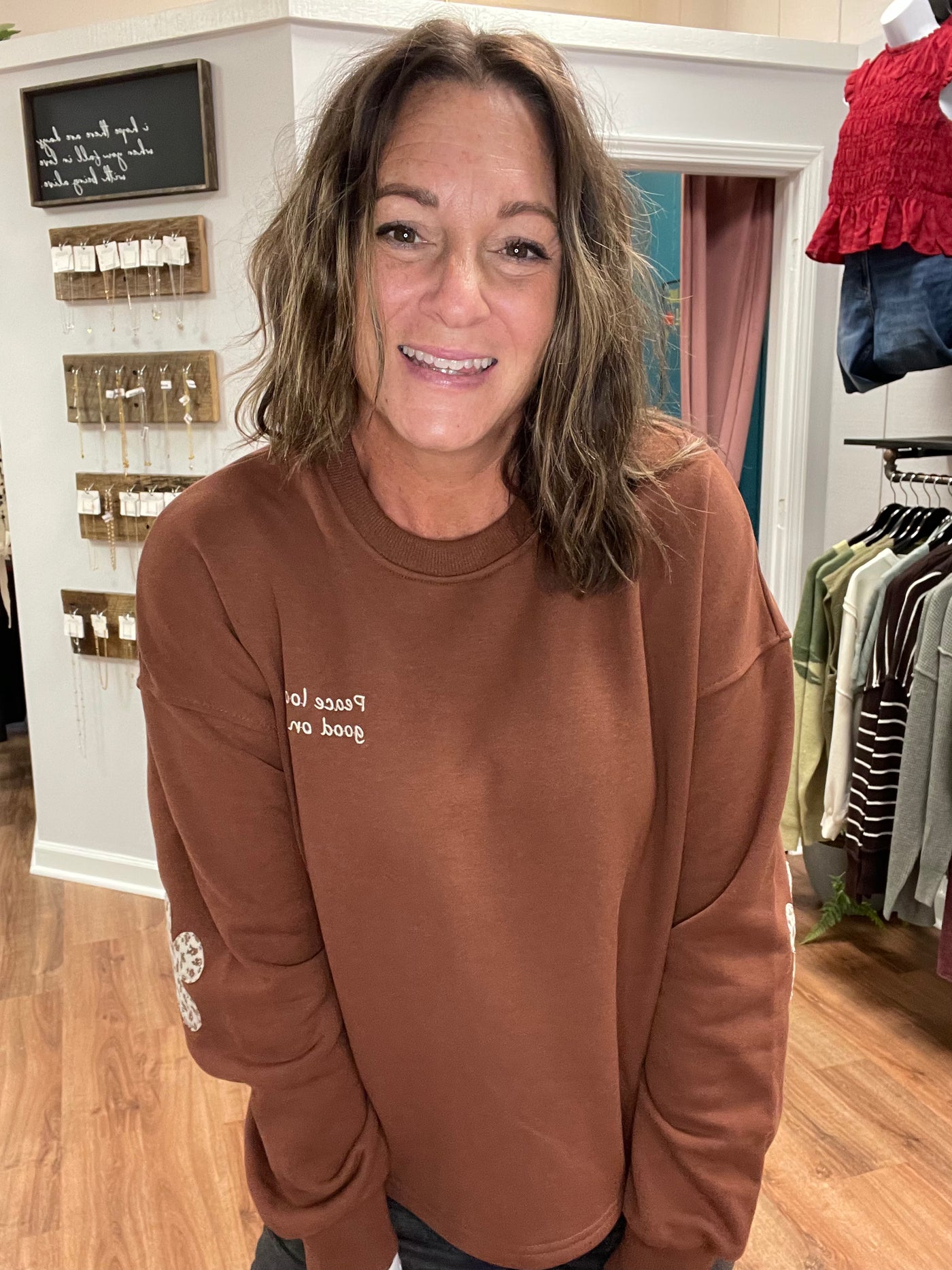Peace Looks Good Crewneck Sweatshirt