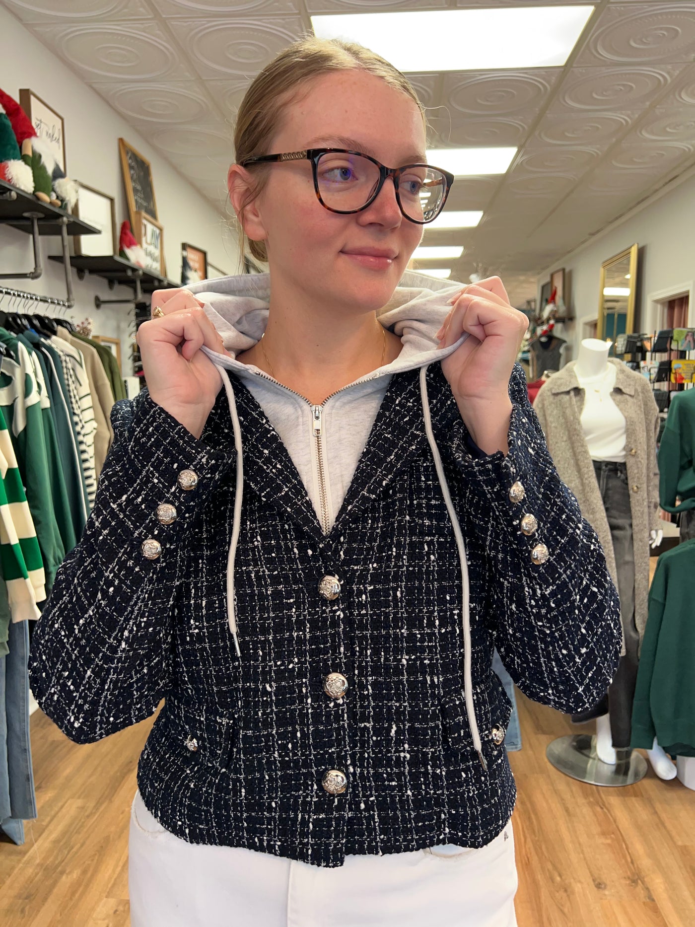 Annabel Tweed Hoodie Jacket