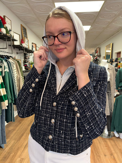 Annabel Tweed Hoodie Jacket