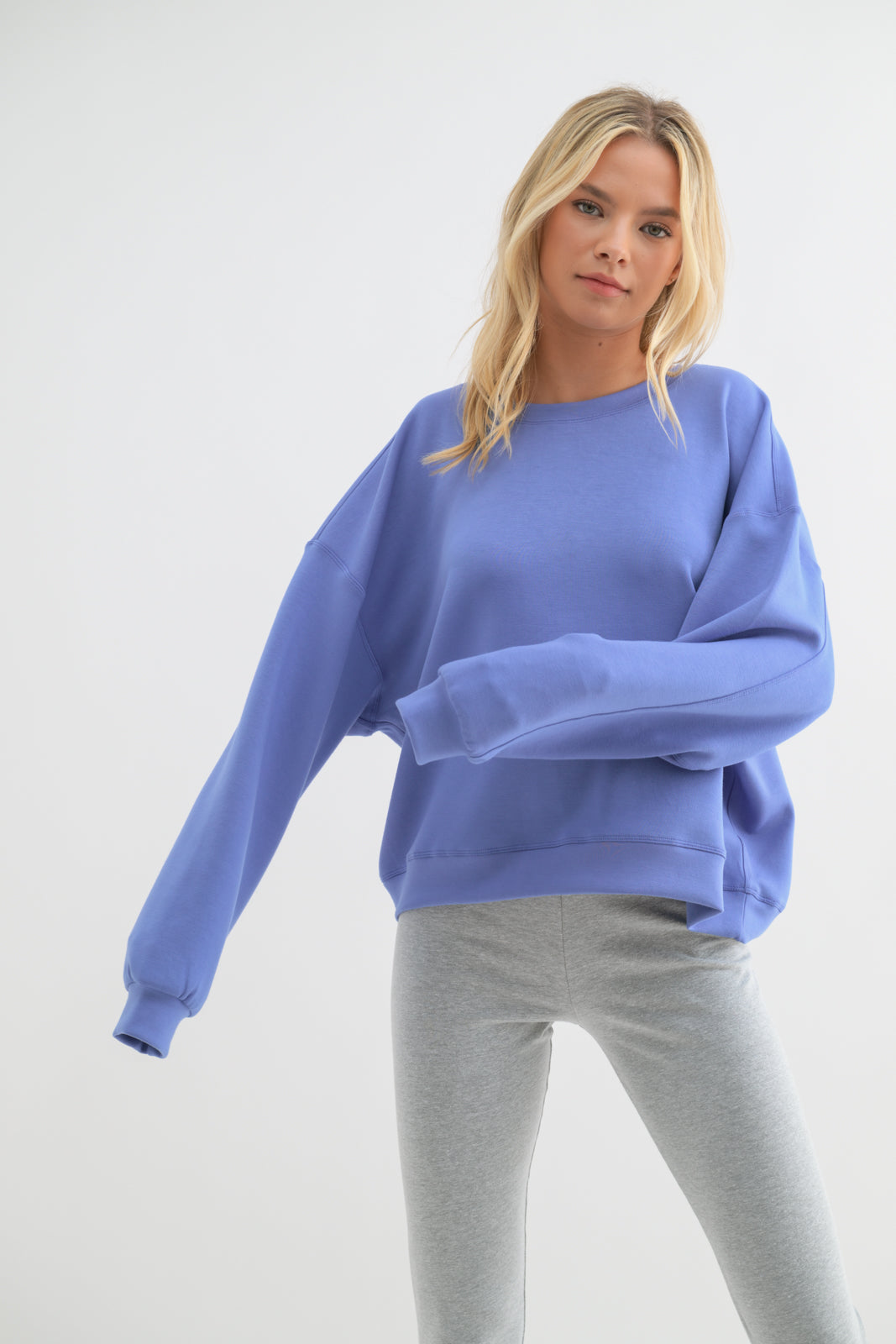 Cassie Relaxed Long Crop Sweatshirt