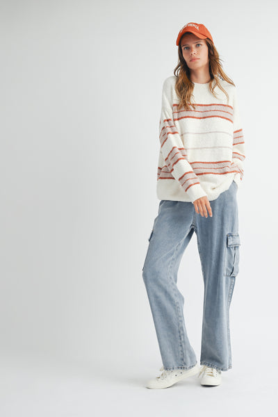 Reegan Striped Blanket Sweater