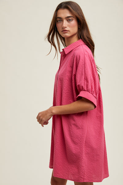 Susan Striped Button Up Mini Dress