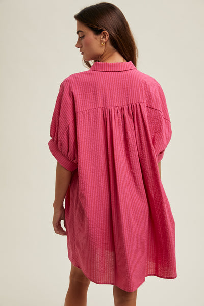 Susan Striped Button Up Mini Dress