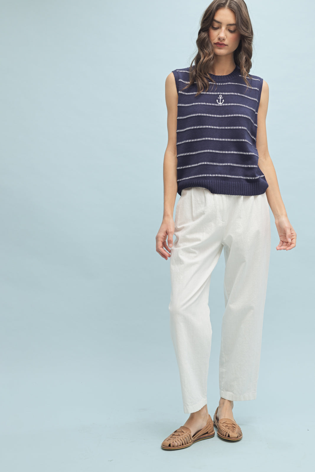 Sails Up Anchor Sweater Tank