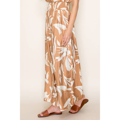 STACCATO - FLORAL PRINT PANTS: NAVY / S-M-L-XL(2-2-2-1)