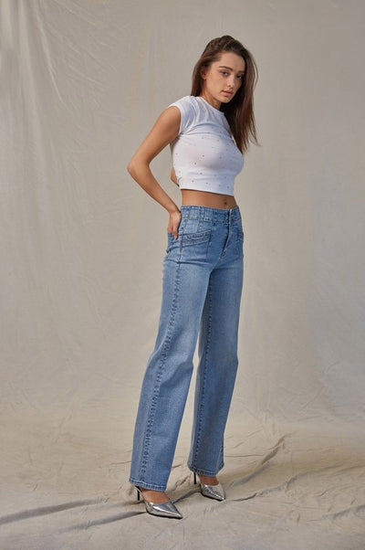 Austin High Rise Wide Leg Denim