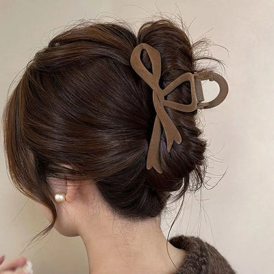 Velvet Ribbon Hair Claw Clip