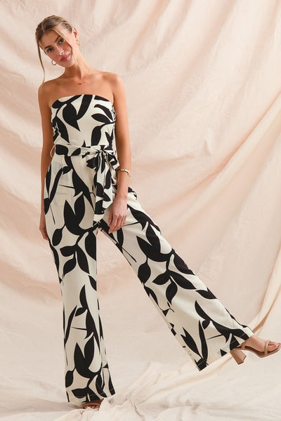 Steph Printed Tube Top Jumpsuit