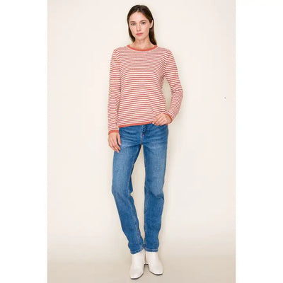 Demi Striped Classic Crewneck