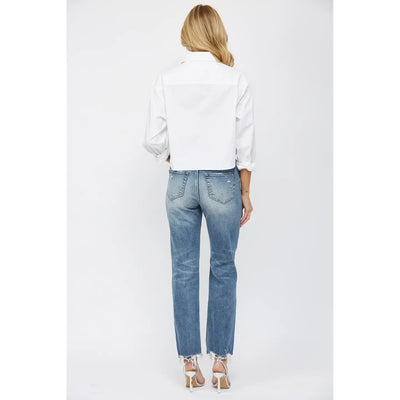 Porter High Rise Straight Leg Denim