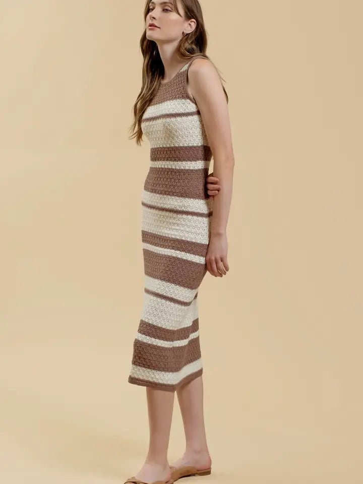 City Nights Crochet Midi Dress