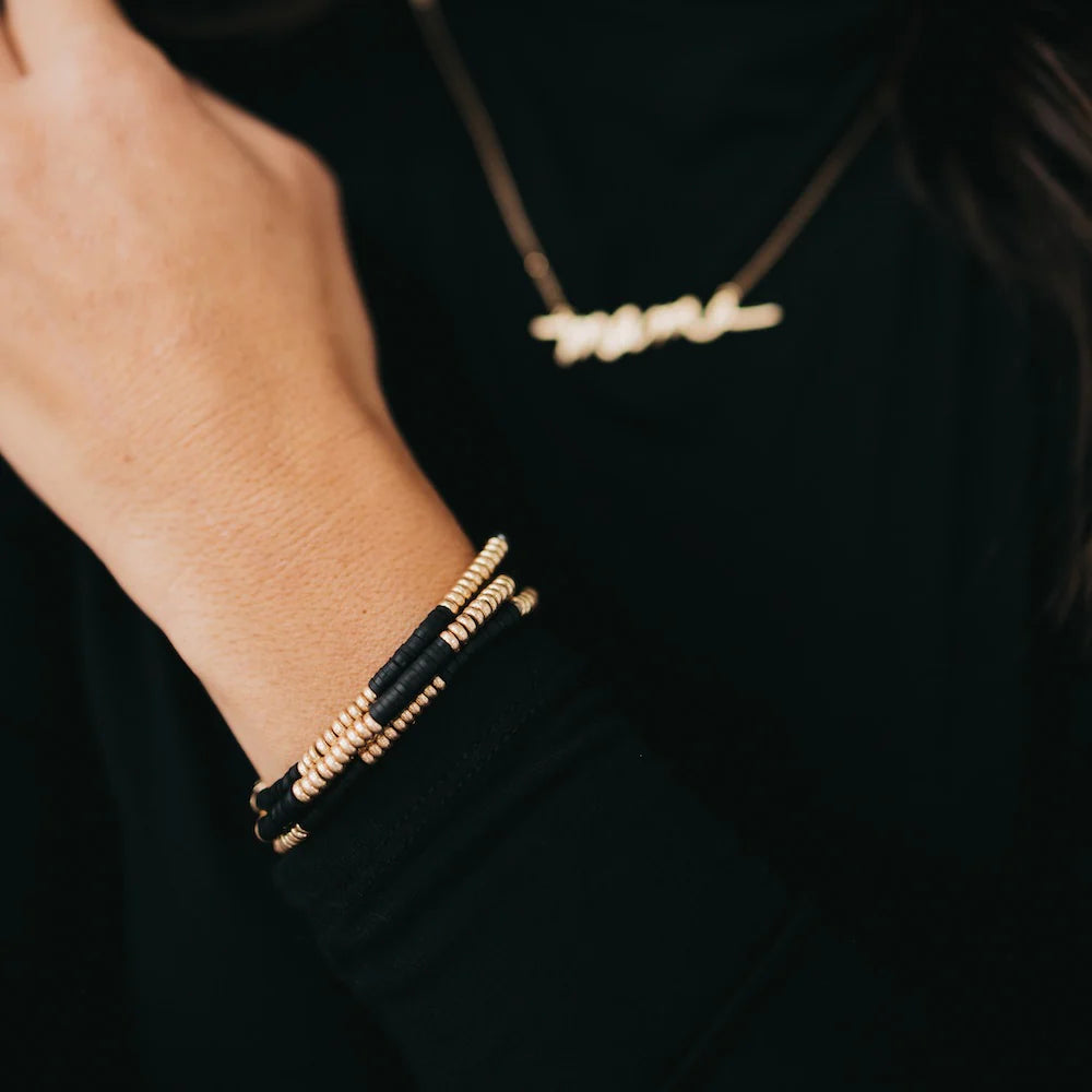 Disc Bead Combo Bracelet Set