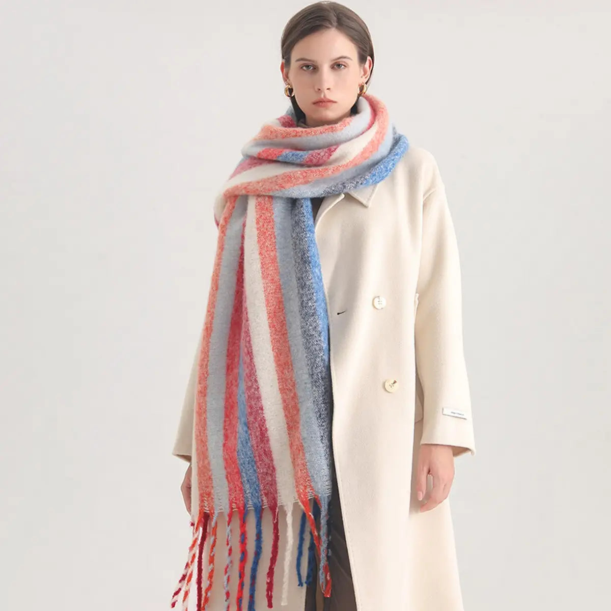 Rainbow Striped Scarf