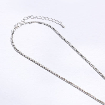 Gold Disc Clover Pave Chain Necklace