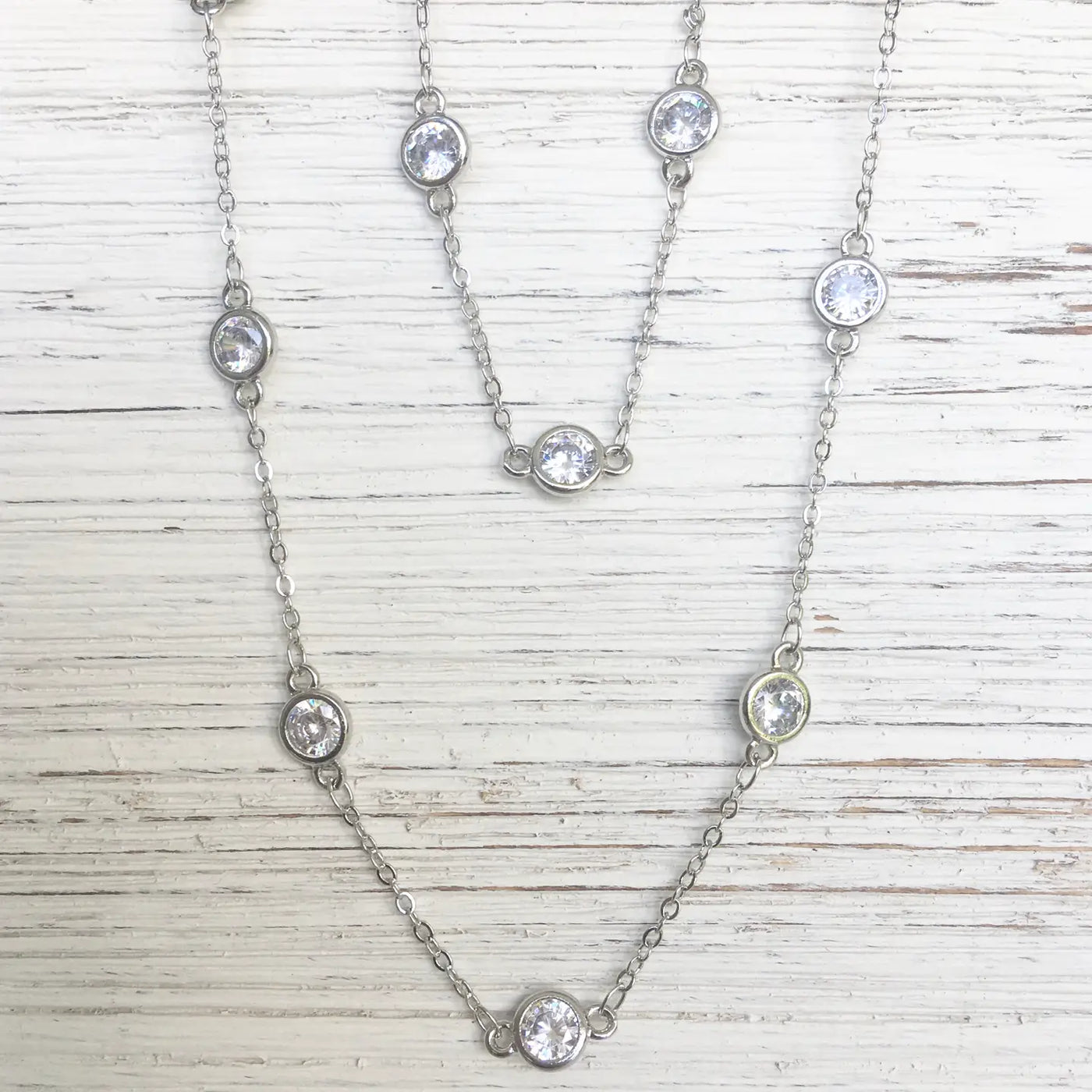 Five Way Crystal Layering Necklace