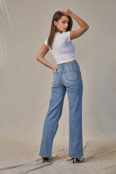 Austin High Rise Wide Leg Denim