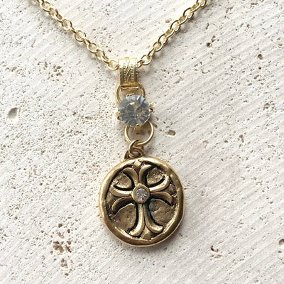Stamped Dragonfly With Crystals