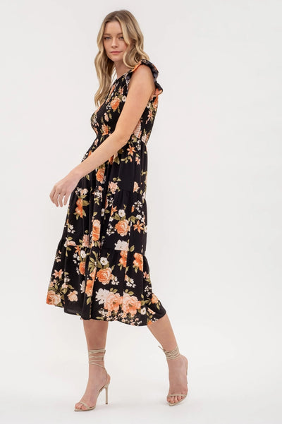 Fiona Floral Midi Dress