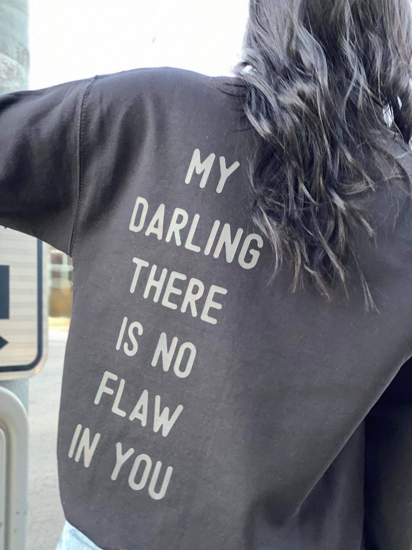 Adelle Linen - Darling, You Have No Flaw In You Sweatshirt: L