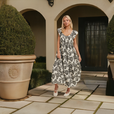 Kaylee Jacquard Midi Dress