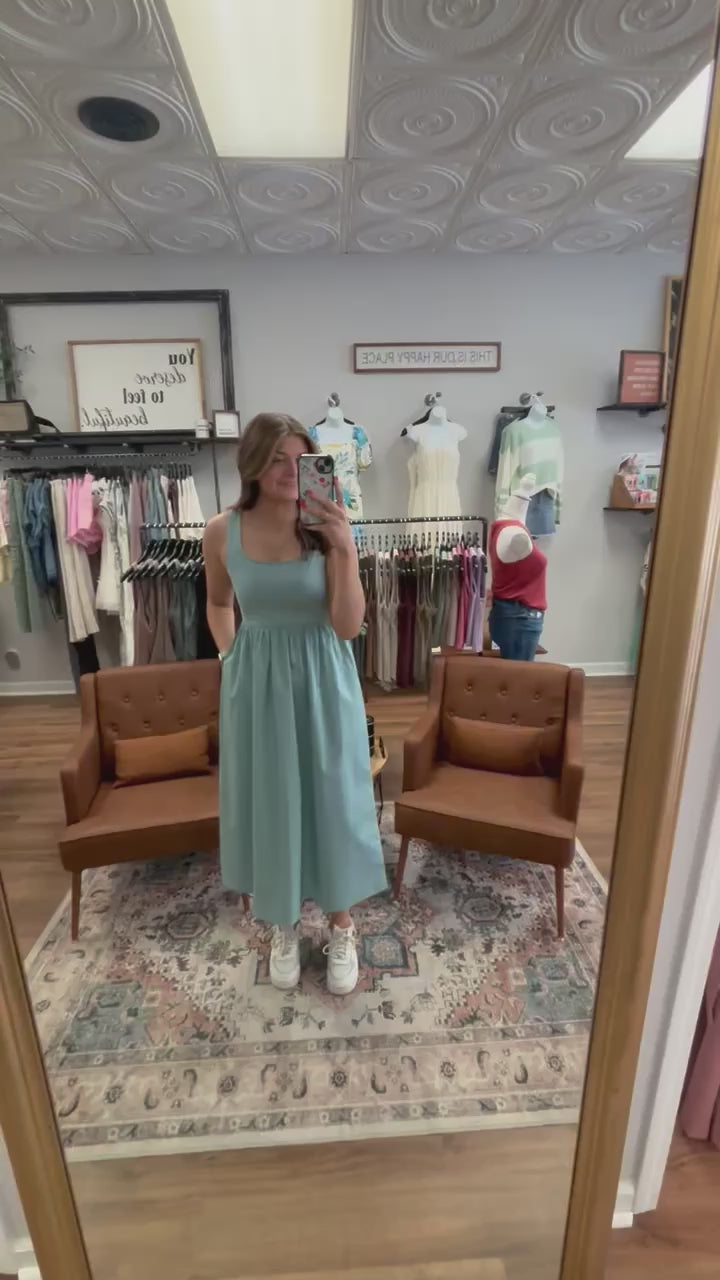 Amayah Mixed Media Midi Dress