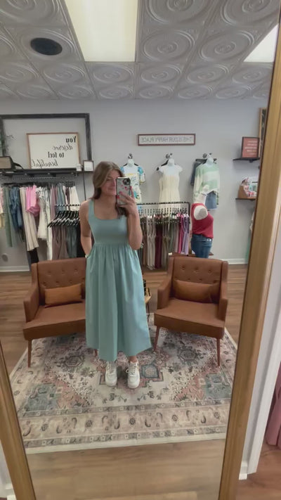 Amayah Mixed Media Midi Dress