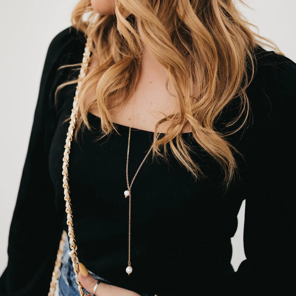 Sanibel Pearl and Gold Necklace